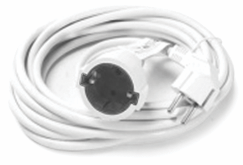 Подовжувач з/з, 1 гніздо, 10м, 10А, ПВС 3*1,0 білий, MARSO